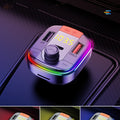 832 Car Mp3 Player Colorful Atmosphere Breathing Light Hands-Free Car Bluetooth Qc3.0 Car Charger