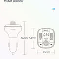 832 Car Mp3 Player Colorful Atmosphere Breathing Light Hands-Free Car Bluetooth Qc3.0 Car Charger