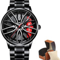 Men's Creative 3D Car Wheel Rotating Wrist Watch