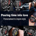 Men's Creative 3D Car Wheel Rotating Wrist Watch